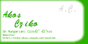 akos cziko business card